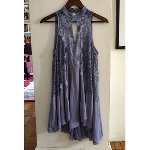 Free People Periwinkle Lace Swing Dress